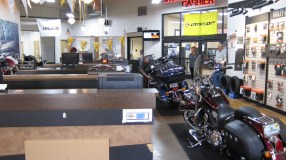 Checking my bike into the Bruce Rossmeyer Daytona Harley Davidson Dealership