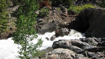One of the many waterfalls along the roadside