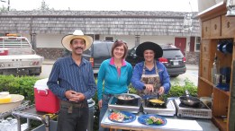 Fresh made to order omelettes being whipped up by the  hotel staff at the Best Western in Lusk