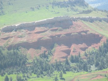 In the Shoshone Forest in Wyoming Highway 296 (Chief Joseph Scenic Byway) near Cooke City