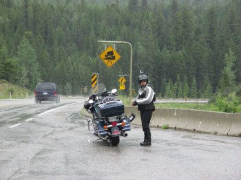 A little shower might slow me down, but it didn't stop me