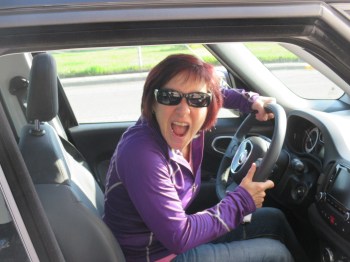 This is what I looked like after leaving my bike in Edmonton - but with the forest fires and road closure it was a wise decision!