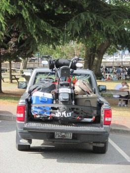 Interesting way to haul a motorcycle across the country 