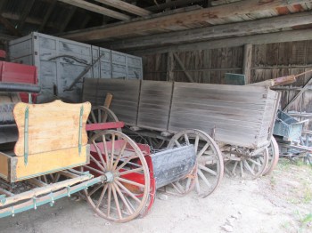 There were several carts and carriages on display 