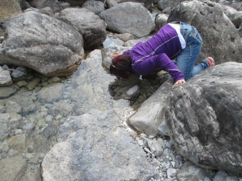 This is how to drink water from a mountain stream...slurp....ahhhh