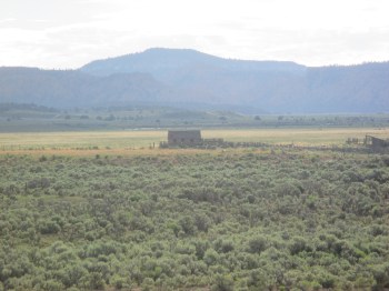 Riding through the high desert on the way to Bryce Canyon